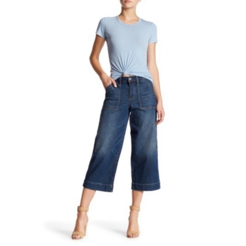 Melrose and Market NWT High Rise Gaucho wide Leg Cropped Jeans‎ 24